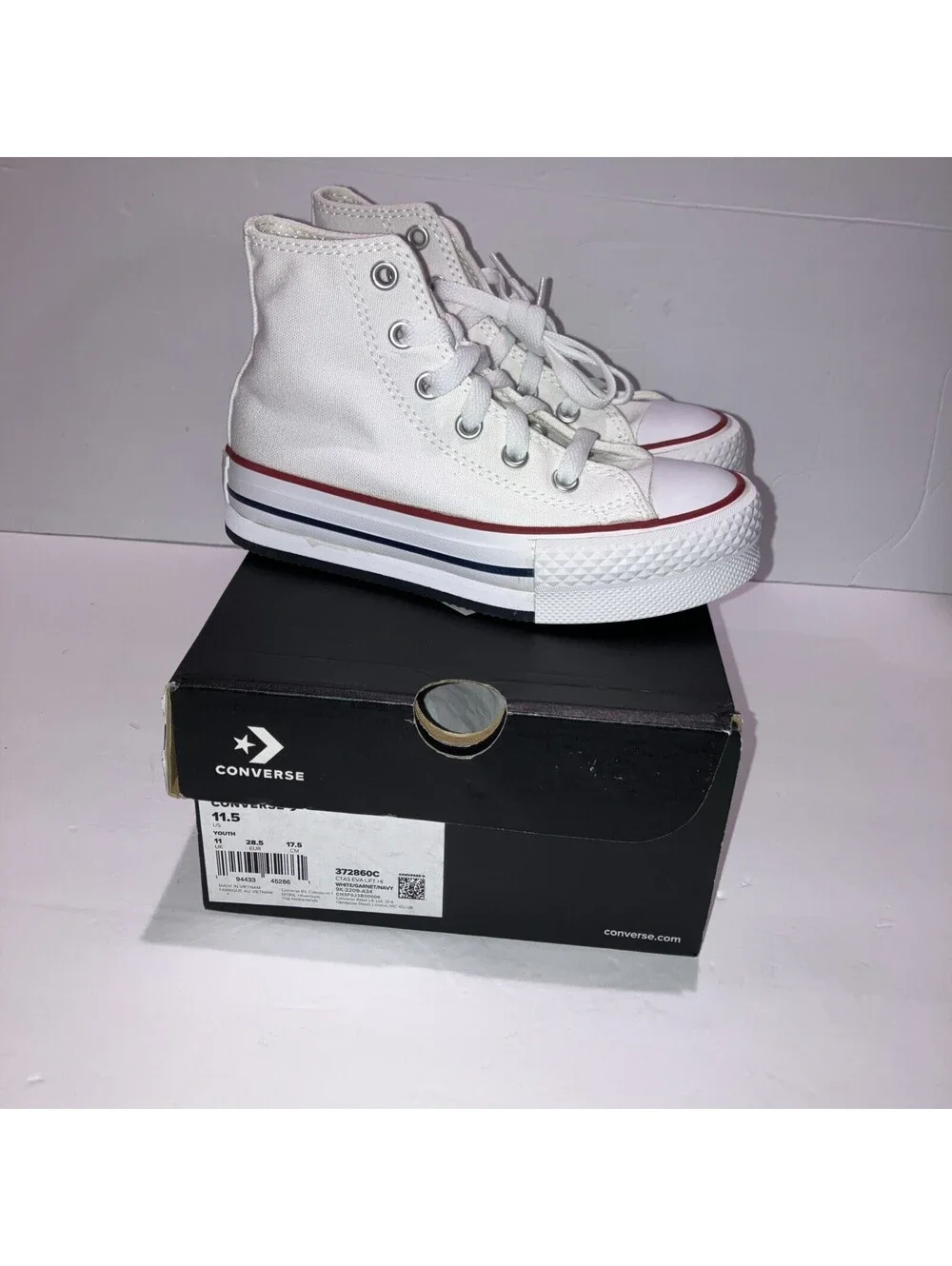 Converse CTAS EVA Lift Shoes Junior Size 11.5 High Top Platform Sneakers NEW